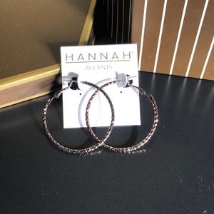 Chocolate Color Hoop Earrings